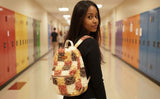 Jessica Simpson Mini Plush Tablet Backpack for Women for Work, College, Commuting, Travel (Poptart Checkerboard)