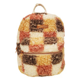 Jessica Simpson Mini Plush Tablet Backpack for Women for Work, College, Commuting, Travel (Poptart Checkerboard)