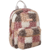 Jessica Simpson Mini Plush Tablet Backpack for Women for Work, College, Commuting, Travel (Poptart Checkerboard)