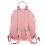 Jessica Simpson Mini Plush Tablet Backpack for Women for Work, College, Commuting, Travel (Shortcake Checkerboard)