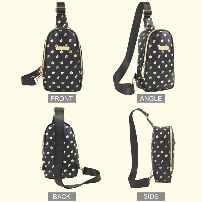 Jessica Simpson One Strap Mini Crossbody Sling Bag Backpack for Women, Waterproof, with Adjustable Strap (Baby's Breath)