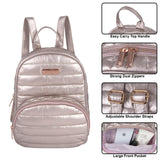 Jessica Simpson Quilted Puffer Mini Backpack Purse for Women, Teens, Travel, Work with Adjustable Straps