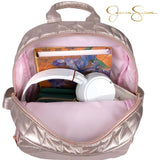 Jessica Simpson Quilted Puffer Mini Backpack Purse for Women, Teens, Travel, Work with Adjustable Straps