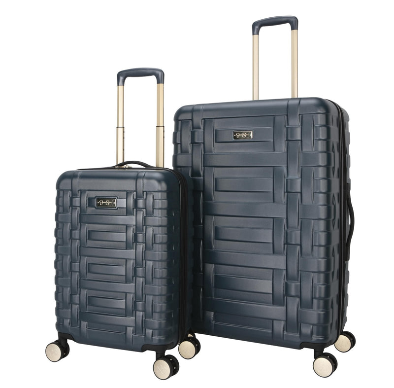 Jessica Simpson Taffeta 2 - Piece Set (20"& 28") Expandable 8 - Wheel Spinner Large Checked Luggage Suitcase, Magical Forest