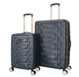 Jessica Simpson Taffeta 2 - Piece Set (20"& 28") Expandable 8 - Wheel Spinner Large Checked Luggage Suitcase, Magical Forest