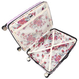 Jessica Simpson Taffeta 28"Expandable 8 - Wheel Spinner Large Checked Luggage Suitcase, Dusty Orchid