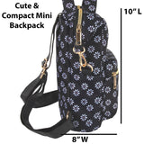 Jessica Simpson Top Open Zip Mini Travel Buckle Backpack Purse for Women for College, Work, Travel