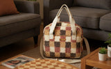 Jessica Simpson Travel Tote Duffle Bag for Women, Carry On Waterproof Weekender Overnight Duffel Bag with Pockets (Poptart Checkerboard)