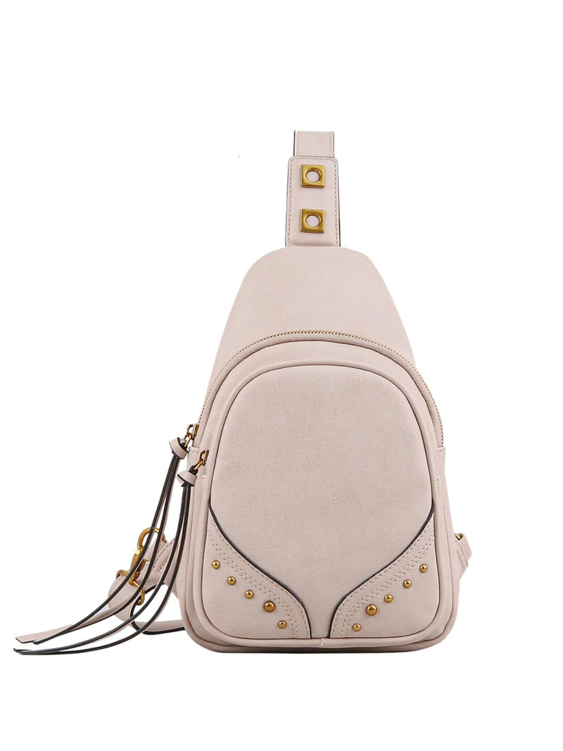 Jessica Simpson Walton Sling Crossbody Bag, Stylish Purse with Adjustable Strap & Pockets, Sandstone