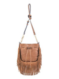 Jessica Simpson Women's Calypso Drawstring Crossbody Bag, Stylish Purse with Adjustable Chain Strap