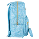 Jessica Simpson Women’s Computer Backpack with Lunch Box, Side Pockets, Coin Purse Keychain | 3 Piece Laptop Backpack with Lunch Bag Set (Bold Blue Cheetah)