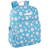 Jessica Simpson Women’s Designer Laptop Backpack with Side Pockets, Padded Straps | Classic Modern Backpack for Women (Beaded Blue Flowers)