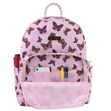 Jessica Simpson Women’s Designer Laptop Backpack with Side Pockets, Padded Straps | Classic Modern Backpack for Women (Beaded Pink Butterflies), Large