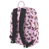 Jessica Simpson Women’s Designer Laptop Backpack with Side Pockets, Padded Straps | Classic Modern Backpack for Women (Beaded Pink Butterflies), Large