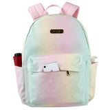 Jessica Simpson Women’s Designer Laptop Backpack with Side Pockets, Padded Straps | Classic Modern Backpack for Women (Ombre Rainbow), Large