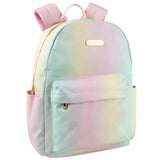 Jessica Simpson Women’s Designer Laptop Backpack with Side Pockets, Padded Straps | Classic Modern Backpack for Women (Ombre Rainbow), Large