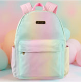 Jessica Simpson Women’s Designer Laptop Backpack with Side Pockets, Padded Straps | Classic Modern Backpack for Women (Ombre Rainbow), Large