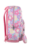 Jessica Simpson Women’s Designer Laptop Backpack with Side Pockets, Wallet | 2 Piece Backpack Change Purse Set for Women (Pink Flower Bloom)