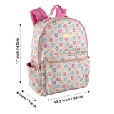 Jessica Simpson Women’s Waterproof Laptop Travel Backpack with Side Water Bottle Pockets for College, Travel, Work | Vegan Leather Women's Backpack (Floral Frenzy)