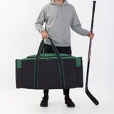 Jetstream Heavy Hockey Bag | Duty Multi Pocket Travel Duffel Bag | Large Sports Gym Equipment with Water Repellency | Foldable Luggage Bag with Padded Handles For Camping (36 Inch, Green)