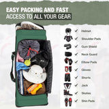 Jetstream Heavy Hockey Bag | Duty Multi Pocket Travel Duffel Bag | Large Sports Gym Equipment with Water Repellency | Foldable Luggage Bag with Padded Handles For Camping (36 Inch, Green)