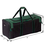 Jetstream Heavy Hockey Bag | Duty Multi Pocket Travel Duffel Bag | Large Sports Gym Equipment with Water Repellency | Foldable Luggage Bag with Padded Handles For Camping (36 Inch, Green)