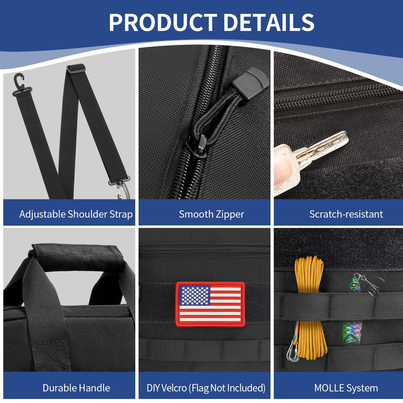 Jetviivid Tactical Messenger Bag for Men, 13'' - 14'' Laptop Shoulder Bag, Vertical Crossbody Bag Computer Work Sling Bag for 12.9'' Tablet Carrying Case MOLLE Briefcase