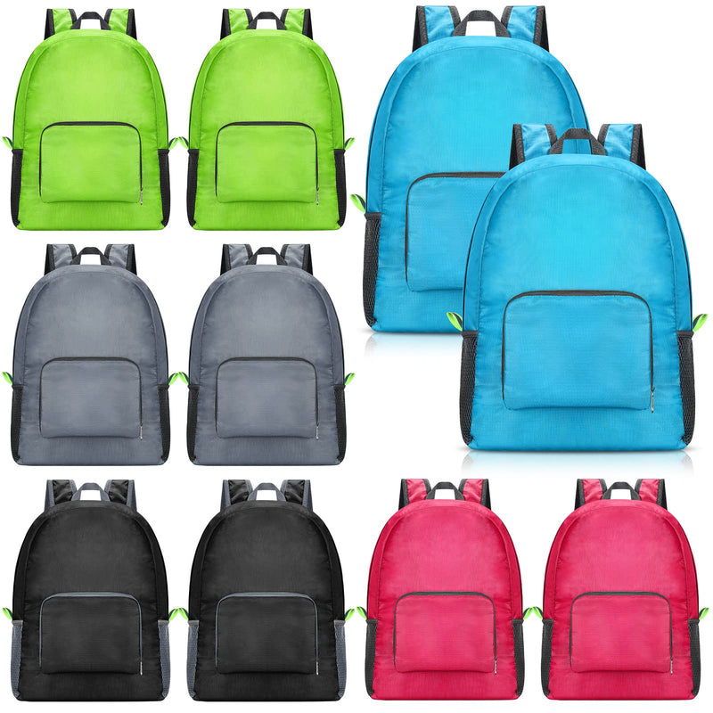 Jexine 10 Pcs Backpacks in Bulk 16.5 Inches Back Pack Basic Backpack for Adult Lightweight Outdoor Travel Book Bags(Multicolor) | Backpacks4Less