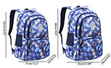 JiaYou Girl Geometric Printed Primary Junior High University School Bag Bookbag Backpack(2 Blue,35 L)