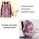 JiaYou Girl Geometric Printed Primary Junior High University School Bag Bookbag Backpack(2 Blue,35 L)