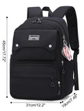 JiaYou Teen Girls Casual Backpack High Middle School Daypack Women Daily Travel Laptop Bag (1 Black, 26 Liters)