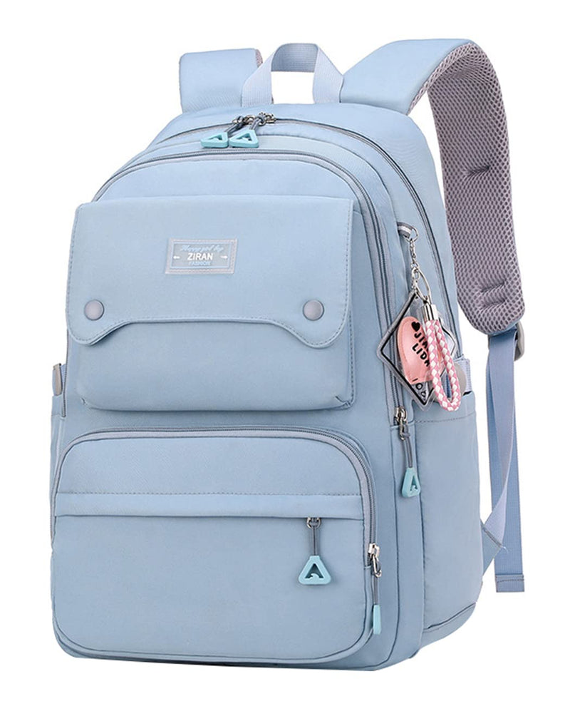 JiaYou Teen Girls Casual Backpack High Middle School Daypack Women Daily Travel Laptop Bag (1 Blue, 26 Liters)