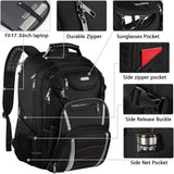 Jiefeike Travel Laptop Backpack, Extra Large Bookbag for Men Women,Basketball Backpack with USB Charging Port RFID Anti Theft TSA Approved College Student Waterproof Bag Fits 17 Inch Computer Notebook