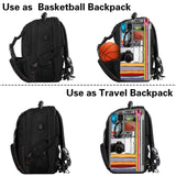 Jiefeike Travel Laptop Backpack, Extra Large Bookbag for Men Women,Basketball Backpack with USB Charging Port RFID Anti Theft TSA Approved College Student Waterproof Bag Fits 17 Inch Computer Notebook