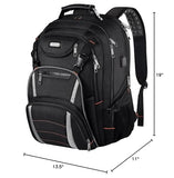 Jiefeike Travel Laptop Backpack, Extra Large Bookbag for Men Women,Basketball Backpack with USB Charging Port RFID Anti Theft TSA Approved College Student Waterproof Bag Fits 17 Inch Computer Notebook