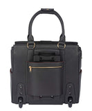 JKM & Company Executive Black Computer iPad, Laptop Tablet Rolling Tote Bag Briefcase Carryall Bag