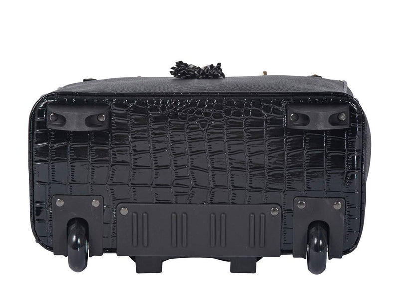 JKM & Company Rolling Laptop Bag for Women | Designer Wheeled Briefcase | Fits 13 - 17" Laptops | Office Travel Computer Case (Barrington)