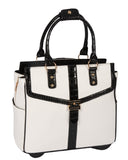 JKM & Company Rolling Laptop Bag for Women | Designer Wheeled Briefcase | Fits 13-17