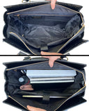 JKM & Company Rolling Laptop Bag for Women | Designer Wheeled Briefcase | Fits 13 - 17" Laptops | Office Travel Computer Case (Starlet)