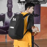 JMGnxt Custom Basketball Backpack for Mens,Personalized Sports Bag with Ball Compartment, Durable Waterproof Gym Backpack, Travel, and Outdoor Activities (Black)
