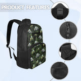 JOAIFO Green Jeep Print School Bag with Strap Kids Backpacks Travel Bag Fashion School Backpack Durable Lightweight Bookbag Backpacks for School