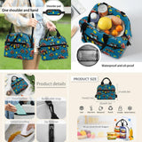 JOAIFO Jeep Cartoon Backpack for School with Lunch Bag Pencil Box and Water Bottle Holder for Boys Cool Design Kids School Bag Set of 4 Washable School Supplies