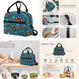JOAIFO Jeep Kids Shoulder Bags for School Lunch Box Pencil Case Set of 3 Large Capacity Casual Daypack Backpack Cool Design School Supplies for School Students