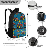 JOAIFO Jeep Kids Shoulder Bags for School Lunch Box Pencil Case Set of 3 Large Capacity Casual Daypack Backpack Cool Design School Supplies for School Students