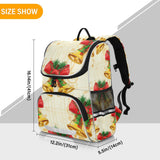 Joisal Kids Backpack Girls Student Large Back to School Bags Cute Christmas Bells Bows Beige Book Bag Elementary Boys Backpacks Cool Capacity 18L