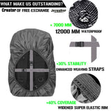 Joy Walker Backpack Rain Cover Waterproof Breathable Suitable for Hiking/Camping/Traveling (black, Small (for 15 - 25L backpack))