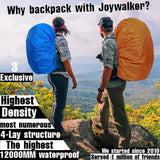 Joy Walker Backpack Rain Cover Waterproof Breathable Suitable for Hiking/Camping/Traveling (black, Small (for 15 - 25L backpack))