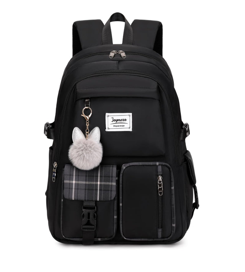 Joymoze Cute Backpack for Girl Teenager Daily Backpack Women Backpack Purse Black