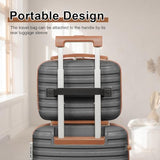 Joyway Expandable Luggage Sets 5 Piece, Lightweight Hard Shell Travel Suitcase Set with Spinner Wheels and TSA Lock, Grey
