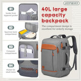 Joyway Expandable Luggage Sets 5 Piece, Lightweight Hard Shell Travel Suitcase Set with Spinner Wheels and TSA Lock, Grey